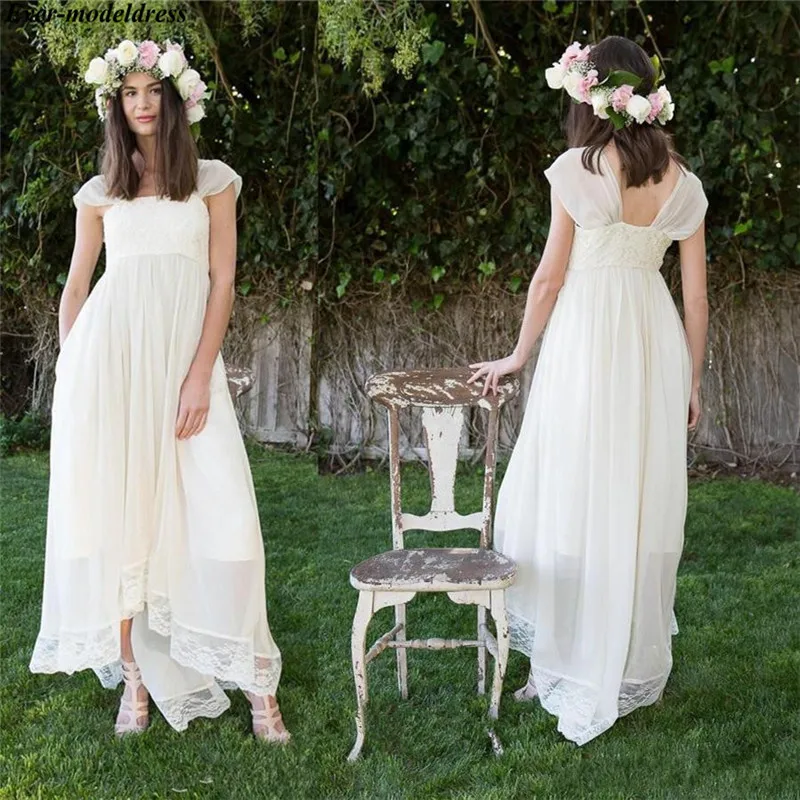 Hi-Lo Boho Wedding Dresses 2019 Lace Chiffon Cap Sleeves Plus Size Beach Bridal Gowns Bride Dresses Vestido De Noiva Cheap
Hi-Lo Boho Wedding Dresses 2019 Lace Chiffon Cap Sleeves Plus Size Beach Bridal Gowns Bride Dresses Vestido De Noiva Cheap