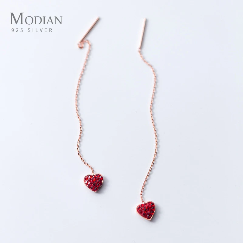 Modian Long Tassel Real Crystal Hearts Lover Dangle Ear Claasic Fashion Real 925 Sterling Silver Drop Earrings For Women Jewelry
Modian Long Tassel Real Crystal Hearts Lover Dangle Ear Claasic Fashion Real 925 Sterling Silver Drop Earrings For Women Jewelry