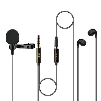 Lavalier Microphone Monitoring Clip-on Omnidirectional Mic for Live Streaming Conference SmartPhone Computer w/ Carrying Bag
Lavalier Microphone Monitoring Clip-on Omnidirectional Mic for Live Streaming Conference SmartPhone Computer w/ Carrying Bag