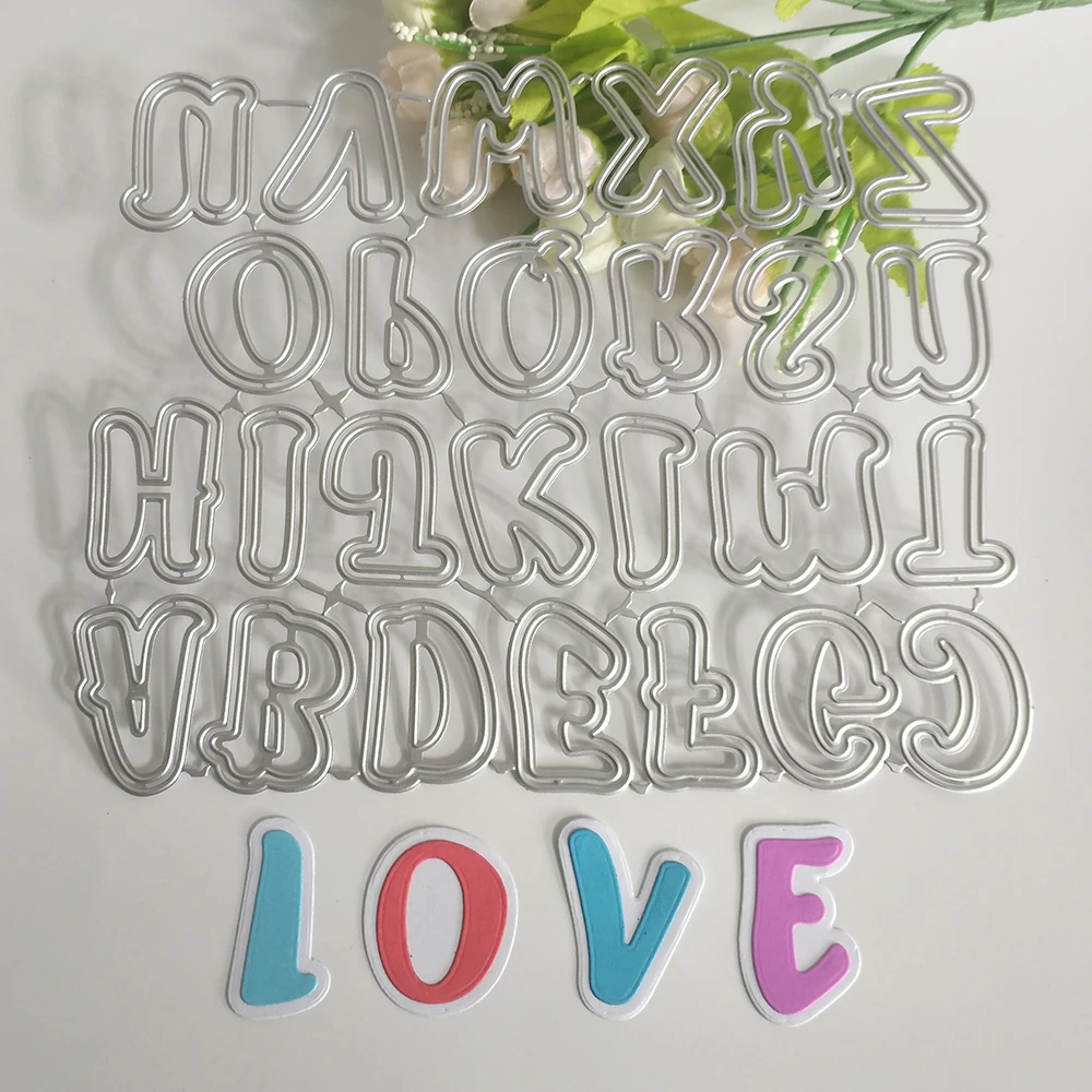 New 26 English letters with background cutting dies DIY scrapbook, embossed card making, photo album decoration, handmade craft
New 26 English letters with background cutting dies DIY scrapbook, embossed card making, photo album decoration, handmade craft
