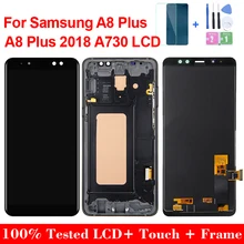 Ensemble écran tactile LCD avec châssis, 6.0 pouces, pour Samsung Galaxy A8 Plus 2018 A730F A730F/DS A8 +, Original=