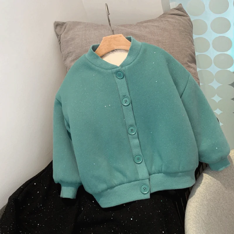 HziriP 2020 New Winter Kid Coats Shiny Velvet Baseball Uniform Long Sleeve Solid Single Breasted Warm Girls Jacket Baby Tops
HziriP 2020 New Winter Kid Coats Shiny Velvet Baseball Uniform Long Sleeve Solid Single Breasted Warm Girls Jacket Baby Tops