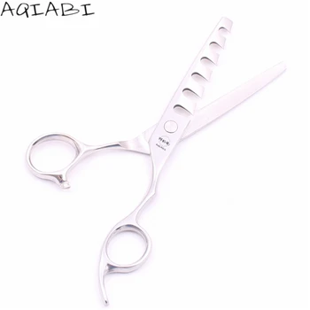 Hairdressing Scissors 6" AQIABI 440C Thinning Shears Professional Barber Scissors Hair Scissors 6Teeth Thin Rate 20% - 30% A2010 
Hairdressing Scissors 6" AQIABI 440C Thinning Shears Professional Barber Scissors Hair Scissors 6Teeth Thin Rate 20% - 30% A2010