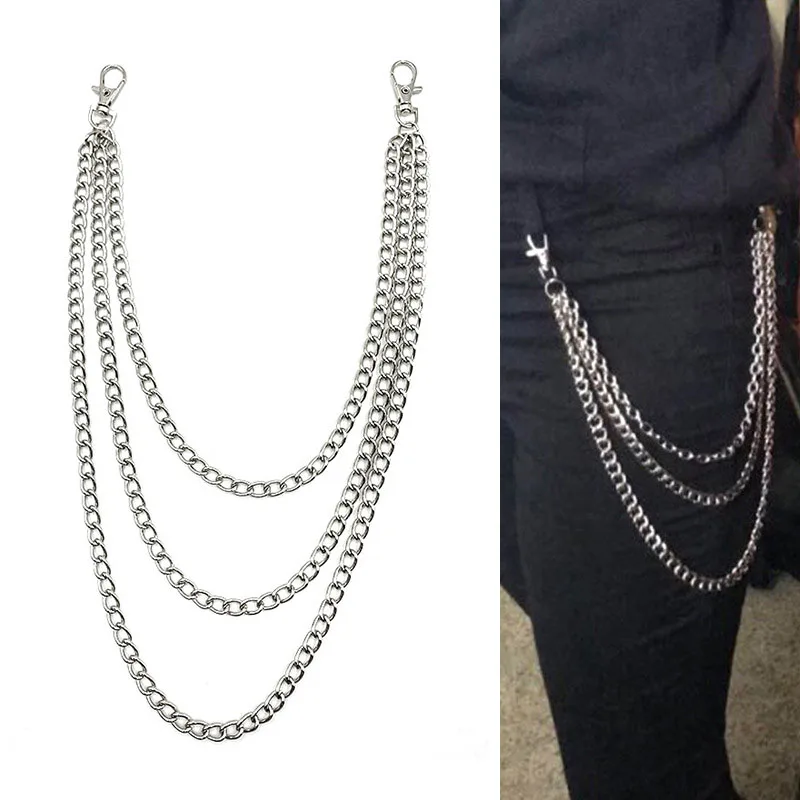 Men's Three Strands Skull Biker Link Key Jean Wallet Chain 3 Layer Waist Punk Hook Silver Trousers Pant Belt Chain Jewelry YE07
Men's Three Strands Skull Biker Link Key Jean Wallet Chain 3 Layer Waist Punk Hook Silver Trousers Pant Belt Chain Jewelry YE07
