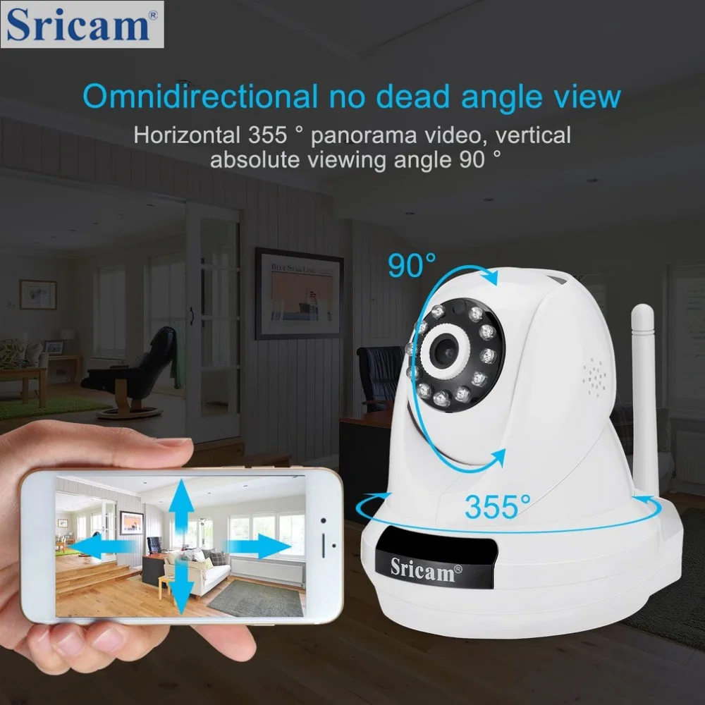 Sricam PTZ IP Camera 1080P HD Wireless Security Camera 2.0MP WiFi Surveillance Home Monitor Motion Detection Night Vision
Sricam PTZ IP Camera 1080P HD Wireless Security Camera 2.0MP WiFi Surveillance Home Monitor Motion Detection Night Vision