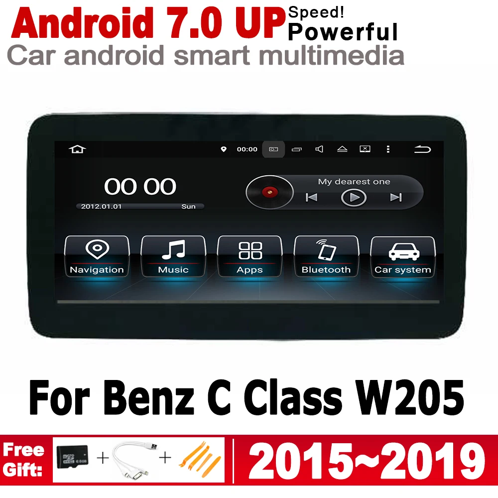 Android 7 0 автомобильный Радио GPS мультимедийный плеер для Mercedes Benz C Class W205 2015 ~ 2019 NTG