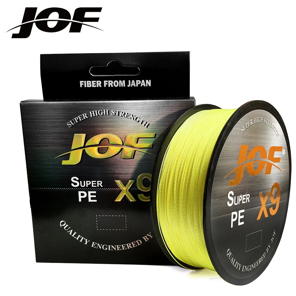 JOF 9 нитей 100 м PE плетеная рыболовная леска мультифиламентная для карпа проволока