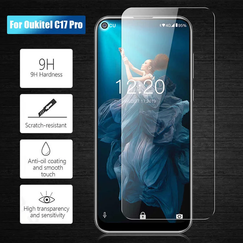 2PCS For Oukitel C17 Pro Tempered Glass Protective 2.5D High Quality FOR C17Pro Screen Protector Film Cover | Мобильные телефоны и