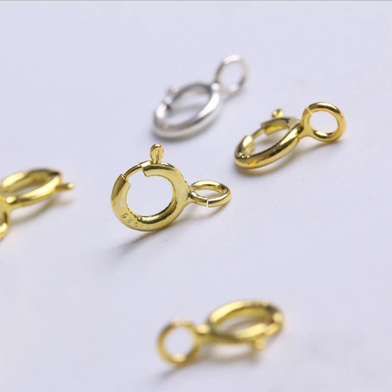 5pcs/lot 925 Silver Round Spring Necklace Chain Buckle Clasp for DIY Necklace Bracelet Connector Hook Linker Jewelry Findings
5pcs/lot 925 Silver Round Spring Necklace Chain Buckle Clasp for DIY Necklace Bracelet Connector Hook Linker Jewelry Findings