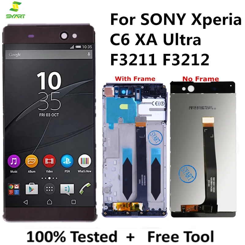6.0" New IPS LCD Frame For SONY Xperia C6 XA Ultra F3211 F3212 LCD Display Screen Touch Screen Digitizer Complete Replacement
6.0" New IPS LCD Frame For SONY Xperia C6 XA Ultra F3211 F3212 LCD Display Screen Touch Screen Digitizer Complete Replacement