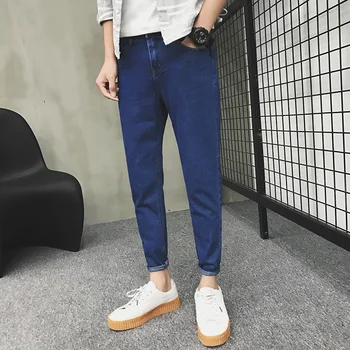Korean Version Skinny Jeans Fashion Casual Pantsuit with Nine-cent Pants Man 2020 Men Jeans Spring and Autumn Pencil Pants 
Korean Version Skinny Jeans Fashion Casual Pantsuit with Nine-cent Pants Man 2020 Men Jeans Spring and Autumn Pencil Pants
