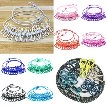 Portable Windproof Clothesline Hanger Drying Rack Clothes Hanging Rope Line Travel Clothespins With 12 Clips
Portable Windproof Clothesline Hanger Drying Rack Clothes Hanging Rope Line Travel Clothespins With 12 Clips