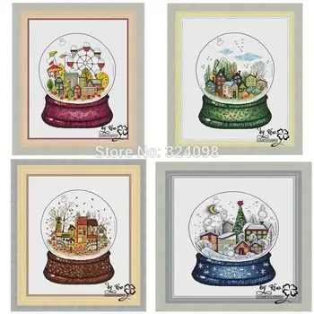 The scenery in the crystal ball patterns Counted Cross Stitch 11CT 14CT 18CT DIY Cross Stitch Kits Embroidery Needlework Sets
The scenery in the crystal ball patterns Counted Cross Stitch 11CT 14CT 18CT DIY Cross Stitch Kits Embroidery Needlework Sets