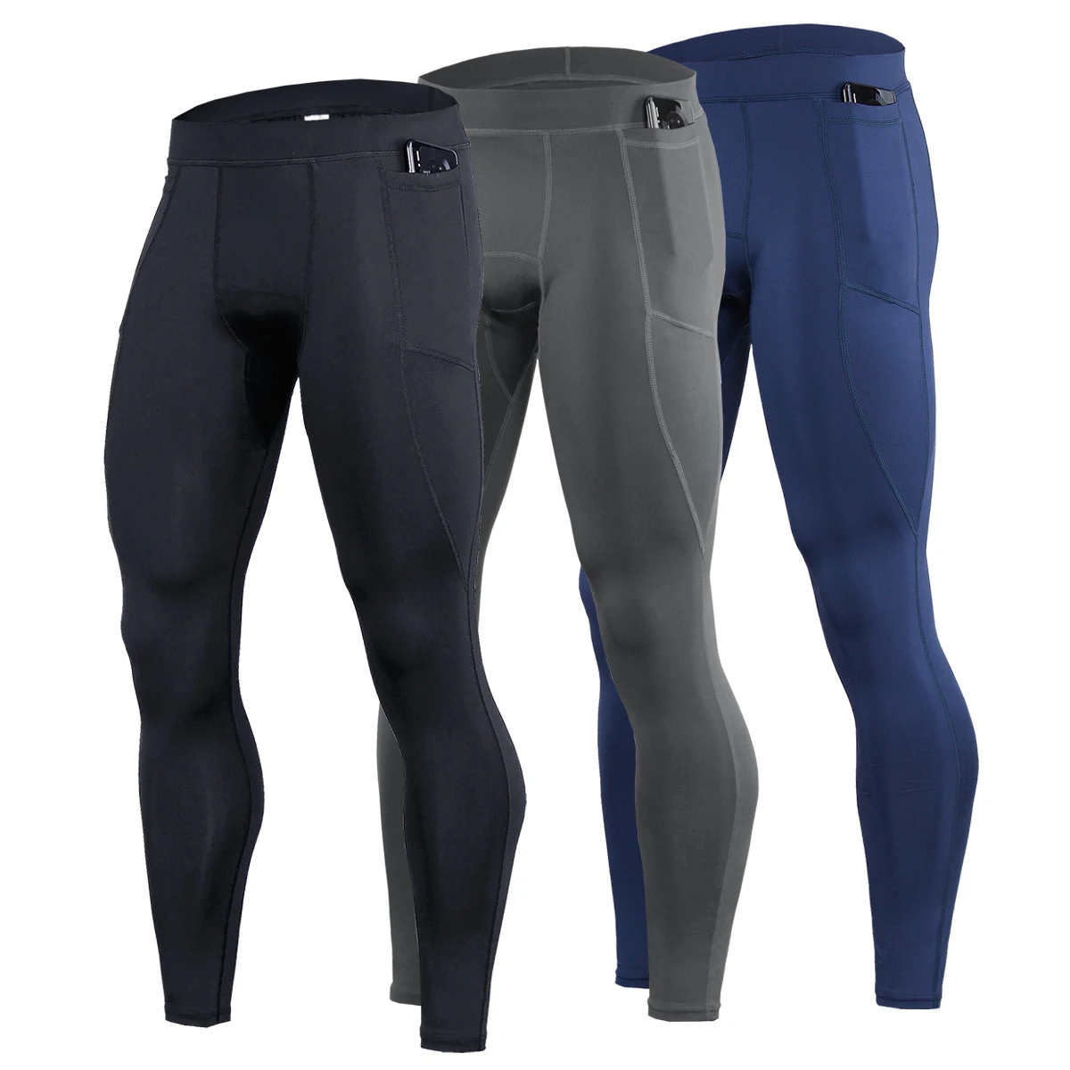 Новые компрессионные штаны леггинсы для тренажерного зала мужские спортивные