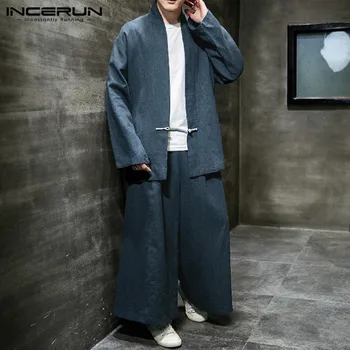 INCERUN 2020 Men Solid Color Corduroy Sets Chinese Style Long Sleeve Cardigan Elastic Loose Pants 2 Pieces Men Vinatge Suits 5XL
INCERUN 2020 Men Solid Color Corduroy Sets Chinese Style Long Sleeve Cardigan Elastic Loose Pants 2 Pieces Men Vinatge Suits 5XL
