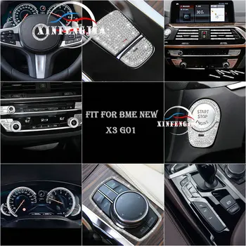 Fit For BMW New X3 G01 18-19 Silvery Crystal Center Multimedia Case/Front Dashboard Ring/Ignition Engine Start Button Cover Trim
Fit For BMW New X3 G01 18-19 Silvery Crystal Center Multimedia Case/Front Dashboard Ring/Ignition Engine Start Button Cover Trim