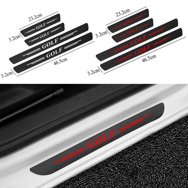 4 шт. наклейки из углеродного волокна для VW Volkswagen Golf Mk4 Mk5 Mk7 Mk2 Mk3 Mk6 MK8 7 GTI 5 6 3 V 8 GTD
