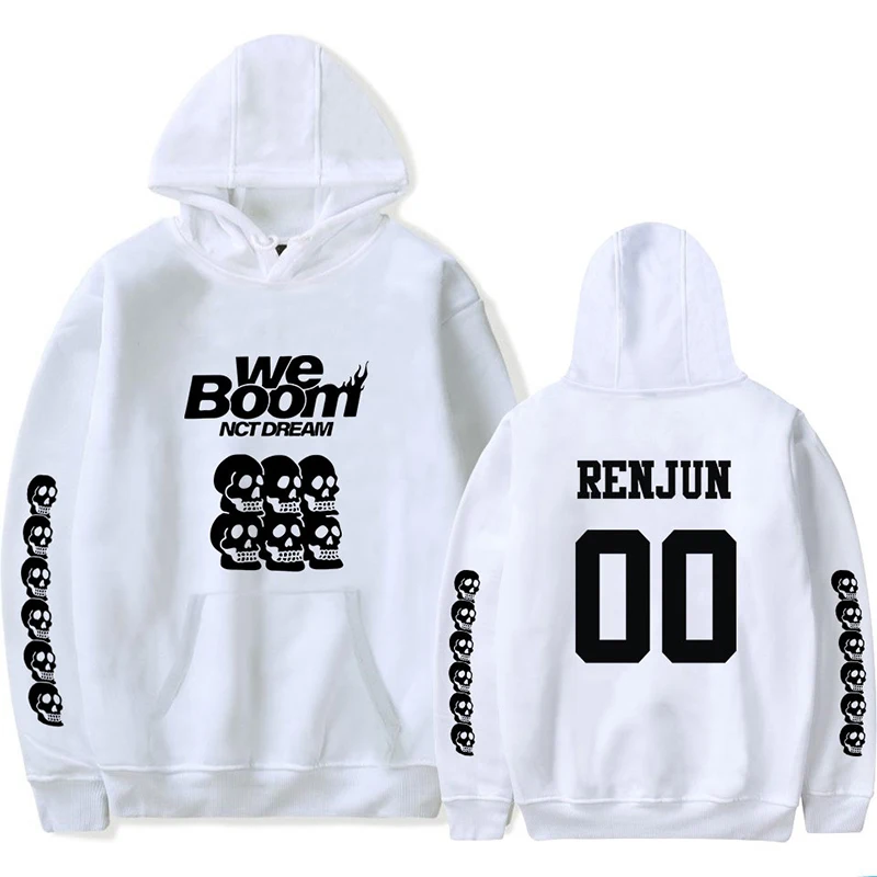 Толстовка с капюшоном в стиле k pop Nct 127 Dream We Boom Skull женские и мужские свитшоты хип