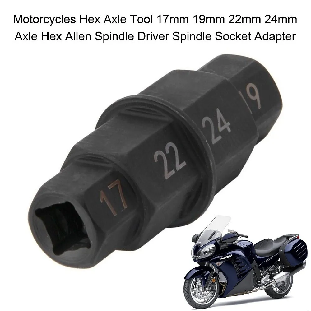 Motorcycles Hex Axle Tool 17mm 19mm 22mm 24mm Axle Hex Allen Spindle Driver Spindle Socket Adapter
Motorcycles Hex Axle Tool 17mm 19mm 22mm 24mm Axle Hex Allen Spindle Driver Spindle Socket Adapter