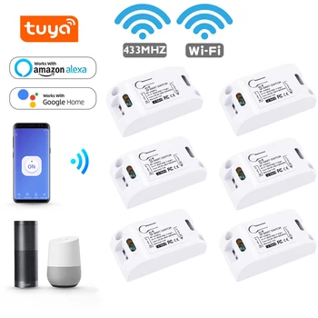 Tuya Smart Life APP WiFi + RF 433Mhz DIY Relay Timer Module Google Home Amazon Alexa 110V 220V 10A For light
Tuya Smart Life APP WiFi + RF 433Mhz DIY Relay Timer Module Google Home Amazon Alexa 110V 220V 10A For light