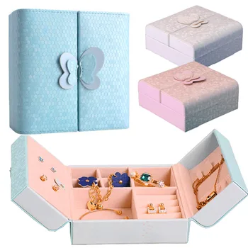 Butterfly Design Jewelry Box Portable Travel Earring Packaging Storage Display Case Organizer Storage Box Fashion Gift
Butterfly Design Jewelry Box Portable Travel Earring Packaging Storage Display Case Organizer Storage Box Fashion Gift