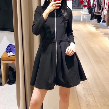 Women Dress 2019 Autumn and Winter Neck Sleeve Waist Pleated Stand Collar Mini Dress
Women Dress 2019 Autumn and Winter Neck Sleeve Waist Pleated Stand Collar Mini Dress