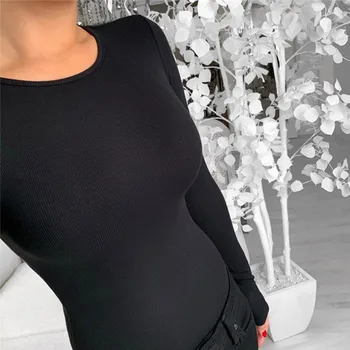 hirigin new fashion Women Long Sleeve sheath Bodysuits female Leotard Rompers ladies casual skinny solid o-neck worm playsuits 
hirigin new fashion Women Long Sleeve sheath Bodysuits female Leotard Rompers ladies casual skinny solid o-neck worm playsuits