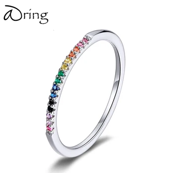ARING RAINBOW COLOR CZ FINGER RINS FOR WOMEN STACKABLE WEDDING STATEMENT AUTHENTIC STERLING SILVER 925 JEWELRY SCR583
ARING RAINBOW COLOR CZ FINGER RINS FOR WOMEN STACKABLE WEDDING STATEMENT AUTHENTIC STERLING SILVER 925 JEWELRY SCR583