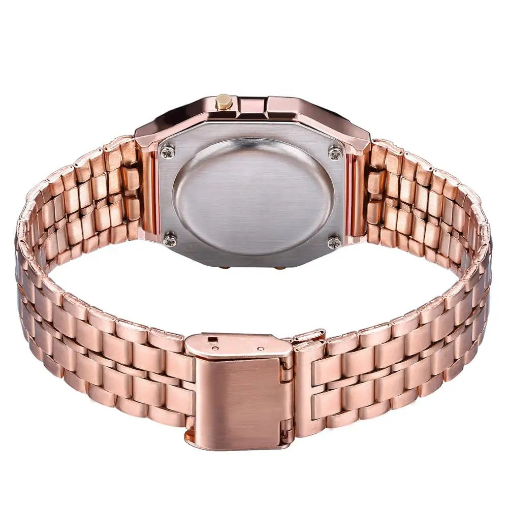 2020 роскошные мужские цифровые часы из розового золота ультра тонкие стальные