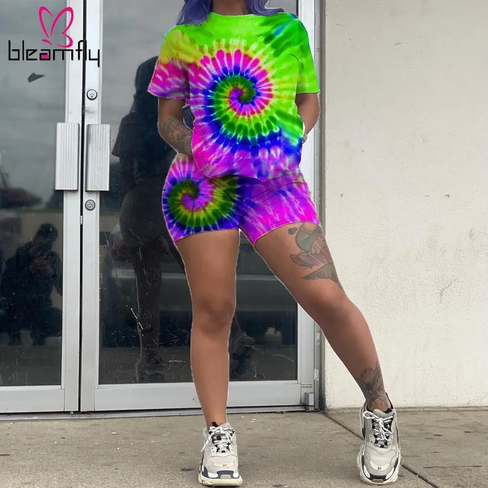 2 Piece Set Women Pant And Top Tie Dye Printed Two Piece Set Short Sleeve Matching Sets Summer Sport Fitness Biker Tracksuits 
2 Piece Set Women Pant And Top Tie Dye Printed Two Piece Set Short Sleeve Matching Sets Summer Sport Fitness Biker Tracksuits