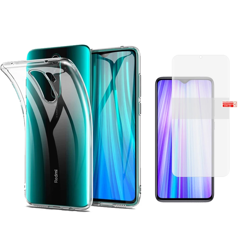 1 Clear Case & 1 Hydrogel Film Screen Protector for Xiaomi Redmi Note 8 Pro Silicone TPU Case Transparent Soft Protective Cover
1 Clear Case & 1 Hydrogel Film Screen Protector for Xiaomi Redmi Note 8 Pro Silicone TPU Case Transparent Soft Protective Cover