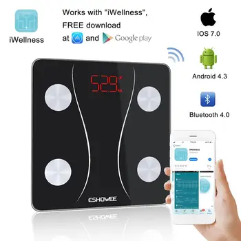 Bluetooth Scales Floor Body Weight Bathroom Scale Smart Display Scale Body Weight Body Fat Water Muscle Mass 180KG Sync Data #1
Bluetooth Scales Floor Body Weight Bathroom Scale Smart Display Scale Body Weight Body Fat Water Muscle Mass 180KG Sync Data #1