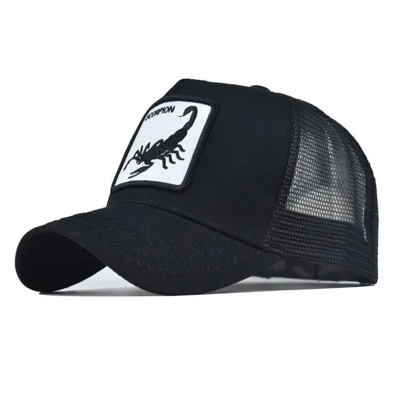 Hot Selling Scorpion Animal Mesh Embroidered Baseball Hat Men and Women Hat Hip-hop Casquette
Hot Selling Scorpion Animal Mesh Embroidered Baseball Hat Men and Women Hat Hip-hop Casquette