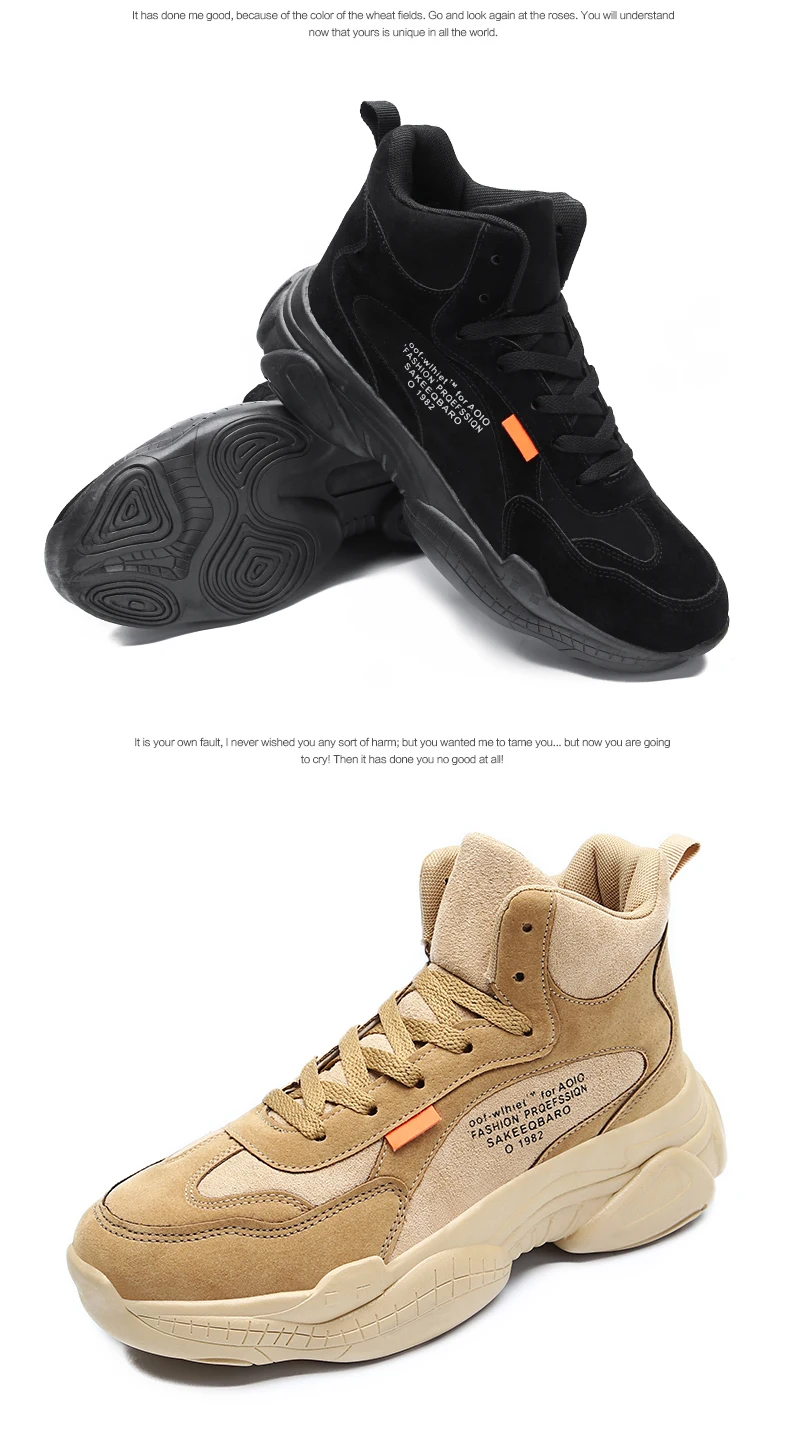 Winter Mens Boots High Top Fashion Clunky Sneakers for Men Snow Boots Warm Winter Shoes Men Fur Warm Ankle Boots Footwear Male