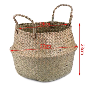 1pcs Handmade Rattan Woven Straw Bamboo Foldable Seagrass Baskets Laundry Clothing Storage Wicker Toy Flower Pot Plant Basket
1pcs Handmade Rattan Woven Straw Bamboo Foldable Seagrass Baskets Laundry Clothing Storage Wicker Toy Flower Pot Plant Basket