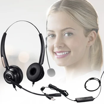 Telephone Headphone Office Call Center Mute Function Noise Cancelling Wired With Microphone USB Headset For PC Computer Business
Telephone Headphone Office Call Center Mute Function Noise Cancelling Wired With Microphone USB Headset For PC Computer Business