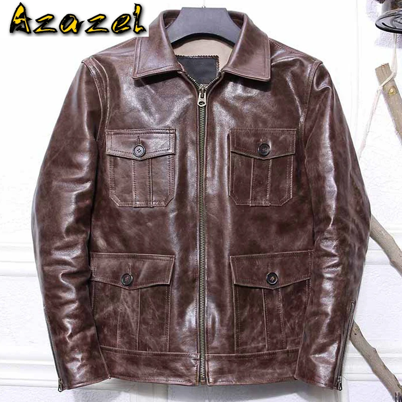 Japanese Brand Retro Cowhide Motorcycle Leather Jacket For Men Vintage Distressed Genuine Leather Jackets XXXL Plus Overcoats
Japanese Brand Retro Cowhide Motorcycle Leather Jacket For Men Vintage Distressed Genuine Leather Jackets XXXL Plus Overcoats