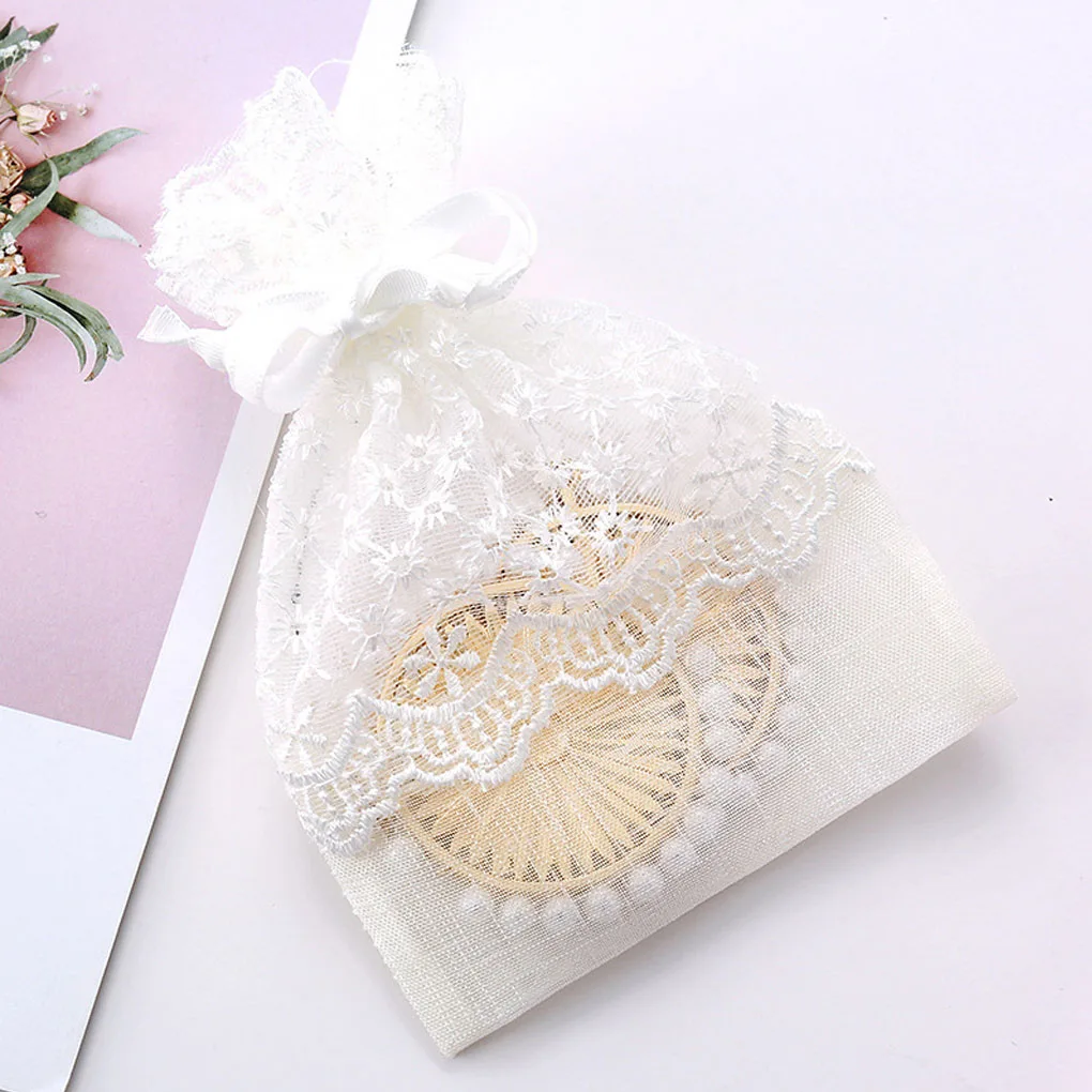 white wedding gift bag slub yarn jewelry candy packing drawable