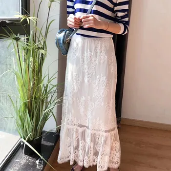 Elastic Waist Lace Patchwork Long Skirt Loose Spring Summer New Midi Skirts
Elastic Waist Lace Patchwork Long Skirt Loose Spring Summer New Midi Skirts