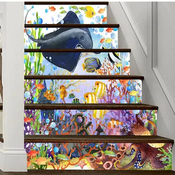 Underwater World Fish Stickers Wallpaper for Stairs Decoration Kids Rooms Vinyl Waterproof Stair Treads Living Room Home Decor
Underwater World Fish Stickers Wallpaper for Stairs Decoration Kids Rooms Vinyl Waterproof Stair Treads Living Room Home Decor