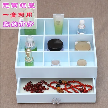 Drawer-type Wood Makeup Storage Box Large Size South Korea Multi-functional Desktop Finishing Box Creative Household Products 
Drawer-type Wood Makeup Storage Box Large Size South Korea Multi-functional Desktop Finishing Box Creative Household Products