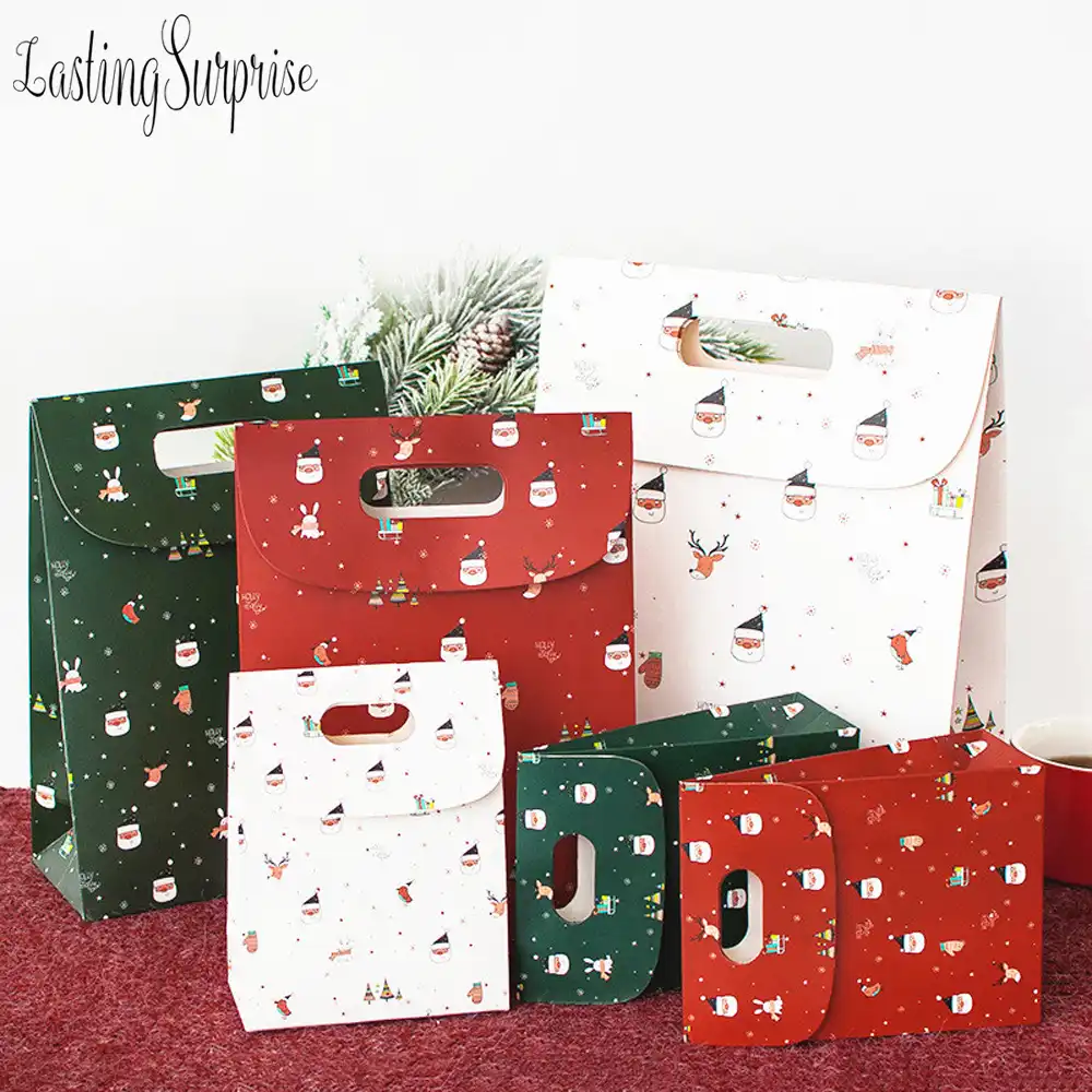 christmas gift box night deer paper bag chocolate