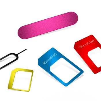 5 In 1 Aluminum Alloy SIM Card Adapter Micro Pin Card Converter Tool Standard Kit Phone Accessory Sanding Fitting Cutting
5 In 1 Aluminum Alloy SIM Card Adapter Micro Pin Card Converter Tool Standard Kit Phone Accessory Sanding Fitting Cutting