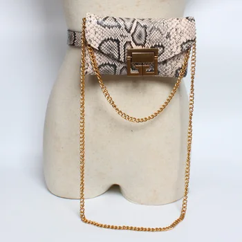 New snake skin women Belt with Fashion Lock Chain Crossbody Phone Bag Detachable Fanny Pack
New snake skin women Belt with Fashion Lock Chain Crossbody Phone Bag Detachable Fanny Pack