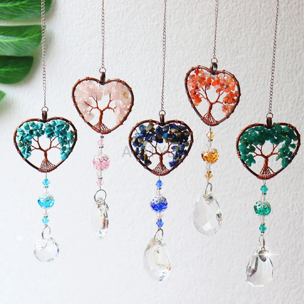 LEISI DIY 5-Color Crystal Sun Catcher Crystal Tree Of Life Healing Stone Rainbow Maker Drop Hanging Windows, Home Decoration, Ca
LEISI DIY 5-Color Crystal Sun Catcher Crystal Tree Of Life Healing Stone Rainbow Maker Drop Hanging Windows, Home Decoration, Ca
