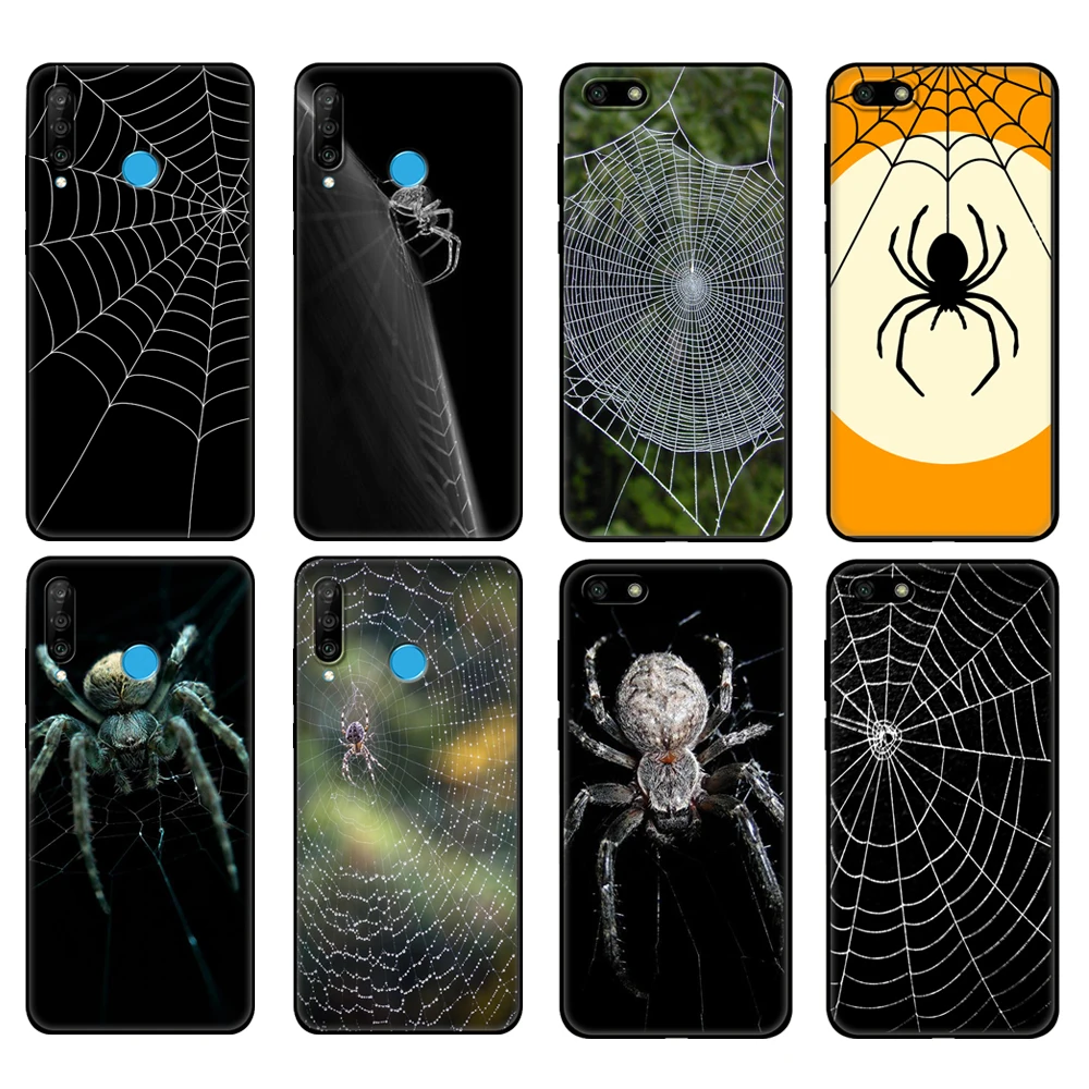 Черный чехол из ТПУ для Huawei Honor 20 Lite 10 10i 20S 30S 30 7A 5 45 7s 7C 7 чехол-накладка с пауком