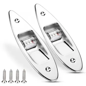 2Pcs 12V LED Flush Mount Side Bow Navigation Signal Light Lamp Stainless Steel D2944 for Marine Boat Yacht Green/Red
2Pcs 12V LED Flush Mount Side Bow Navigation Signal Light Lamp Stainless Steel D2944 for Marine Boat Yacht Green/Red