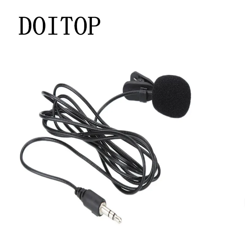 

External Clip-on Lapel Lavalier Microphone 3.5mm Jack For Phone Handsfree Wired Condenser Mic For Teaching Speeching