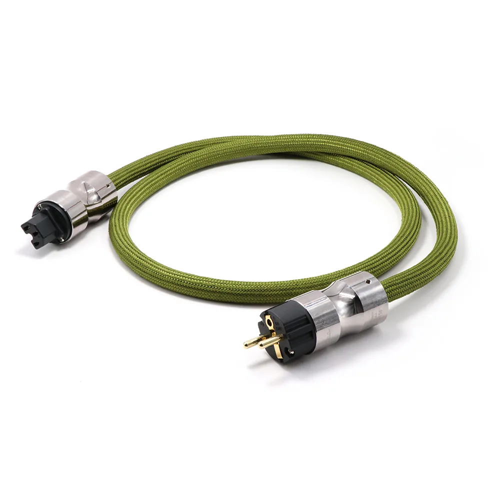 Hi-end OCC 4 квадратный кабель питания шнур Schuko HIFI высокомощный EMC переменного тока
