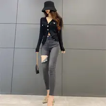 2022 new high-waist casual ripped buttons small feet nine-point pencil jeans
2022 new high-waist casual ripped buttons small feet nine-point pencil jeans